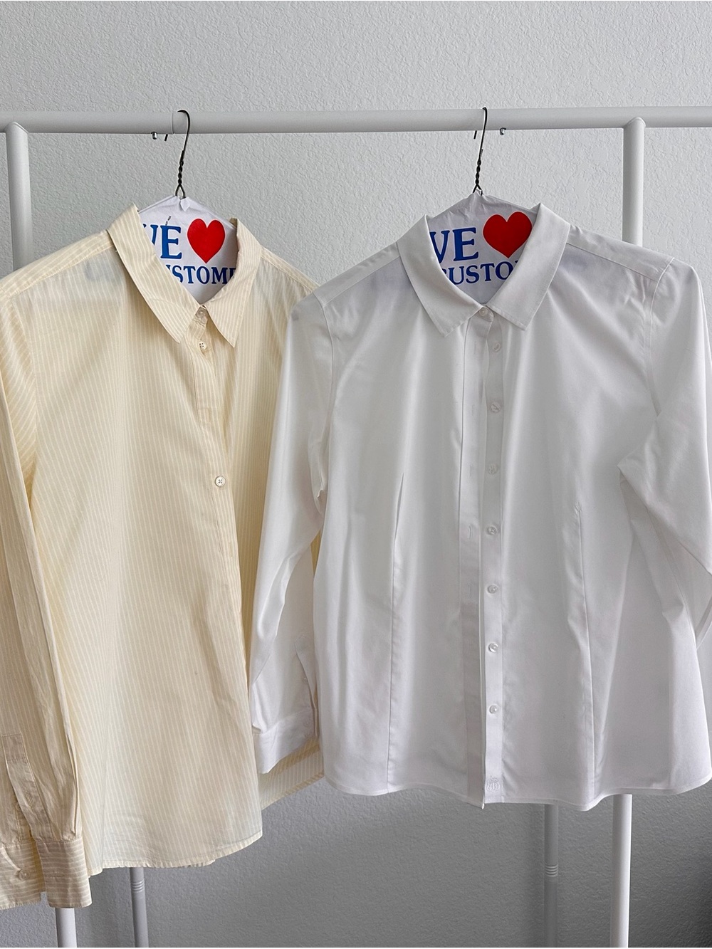 LOT 100% cotton Button-Down Ann Taylor yellow/white Talbot’s white WORK WEAR